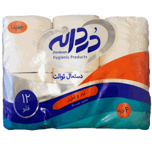 دستمال توالت دردانه بسته 12 عددی